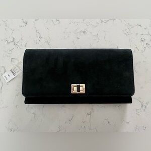 TALBOTS Suede Clutch